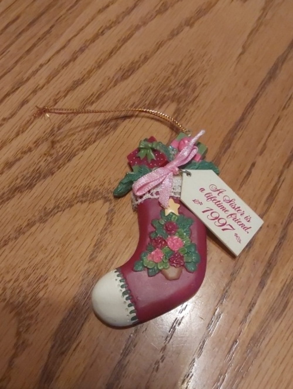 American Greetings 1997 Vintage Stocking Ornament